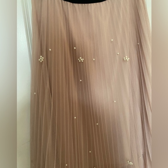 Pleated tulle midi skirt - Picture 2 of 4